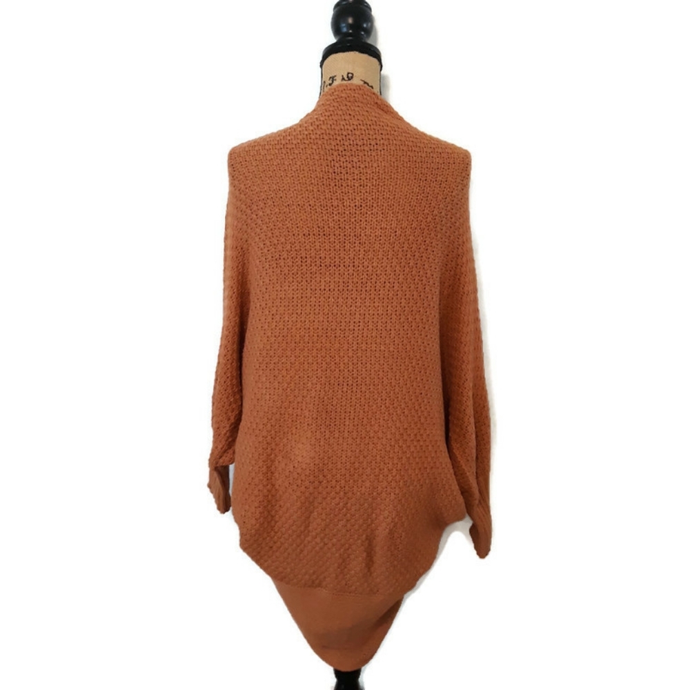 NEW! Neutral Rust Cozy Open Cardigan Sweater M - Picture 6 of 6